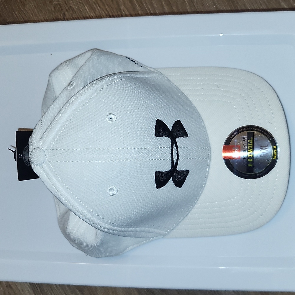 Under Armour Off-White Cap with Black Logo